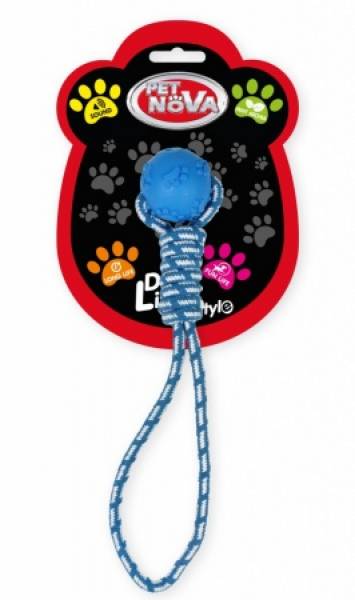 DOG LIFE STYLE Ball am Seil, 40 cm, Minzgeschmack